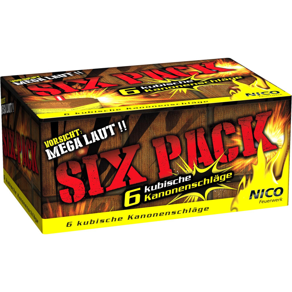 Six Pack, kub. Kanonenschlag, Kal. C, 6er-Schtl. Six Pack, kub. Kanonenschlag, Kal. C, 6er-Schtl.
