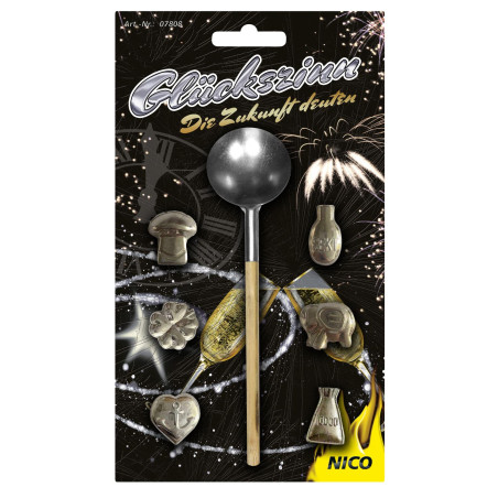 Glückszinn, 6 Flachfiguren